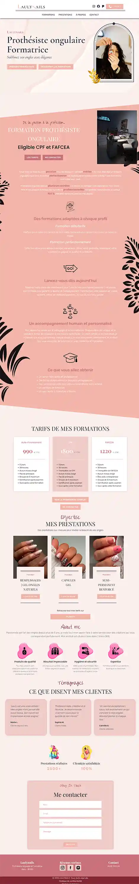 Aperçu du site laulynails