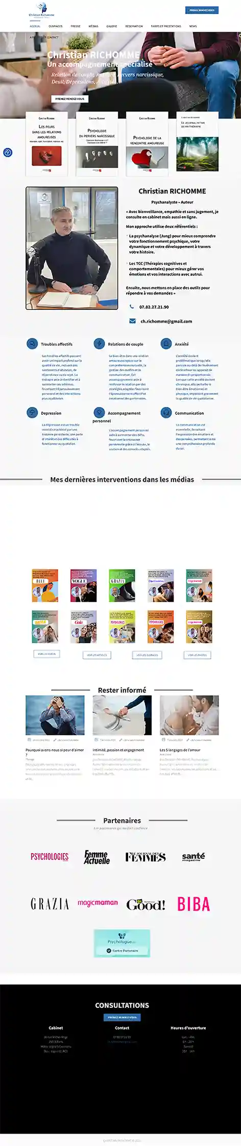 Aperçu du site richomme-psy